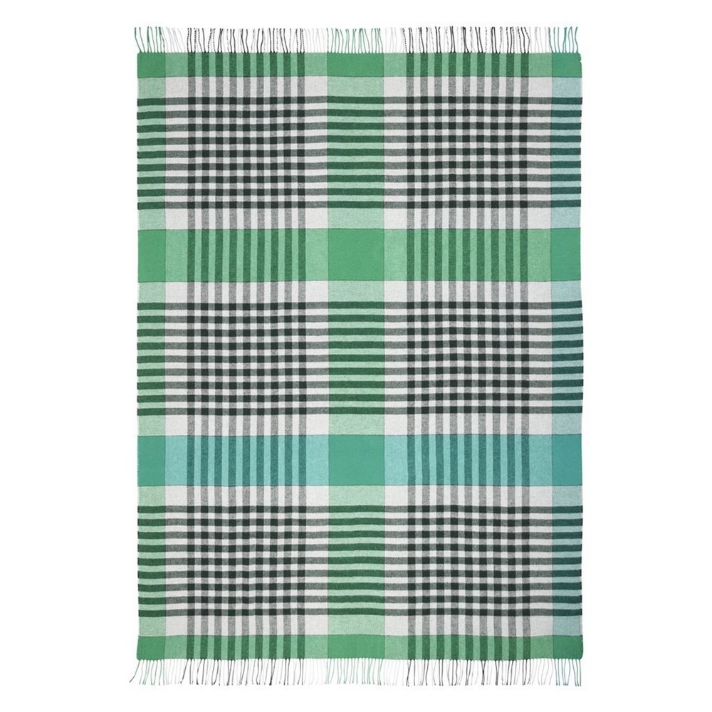 Bankura Checked Throw by Designers Guild in Emerald Green